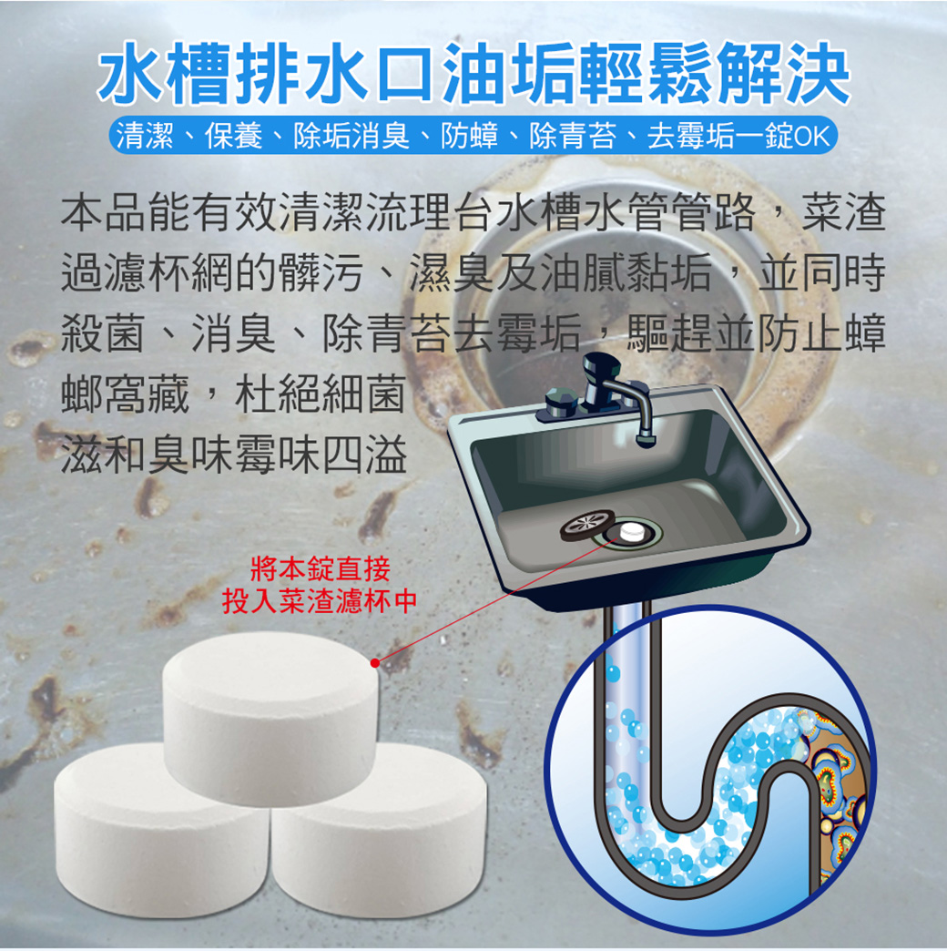 優品水槽管路清潔錠g 3錠買1送1促銷包x3 Pchome 24h購物