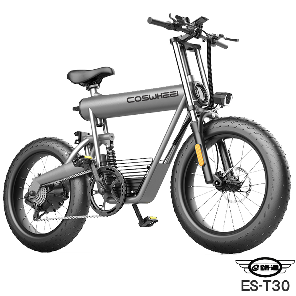 【e路通】ES-T30 征服者 48V 15AH 鋰電 鋁合金 胖胎 電動自行車