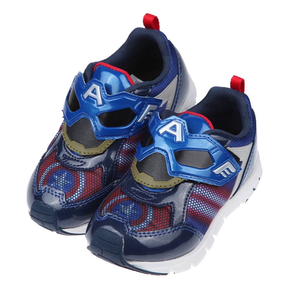 《布布童鞋》Moonstar日本漫威美國隊長藍色兒童機能運動鞋(16~19公分) [ I1T055B ]