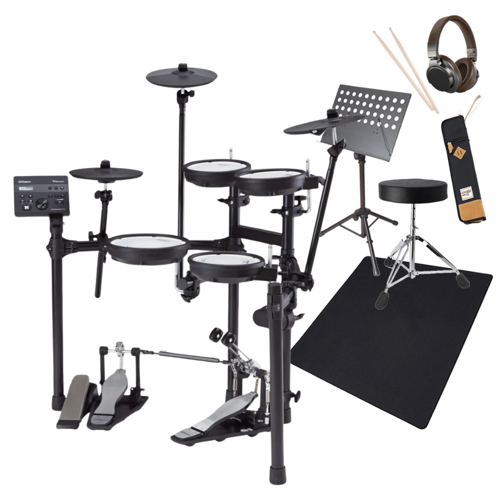 Roland 樂蘭TD-02K 電子鼓+入門配套組- 鼓椅、鼓毯、鼓棒(原廠公司貨