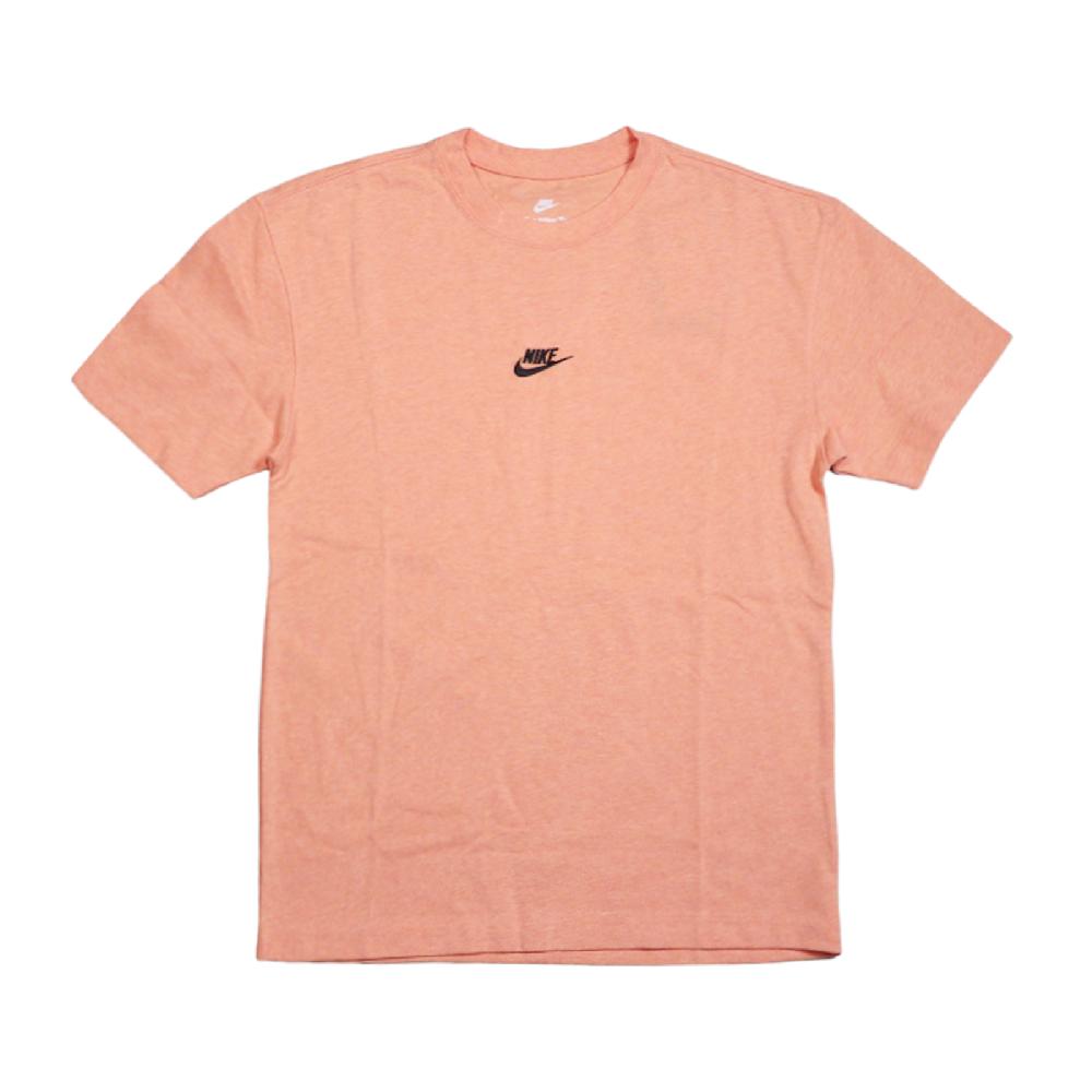 Nike 短袖上衣 NSW Premium Essentials Tee 男款 粉橘 刺繡 LOGO 短T DN5241-824