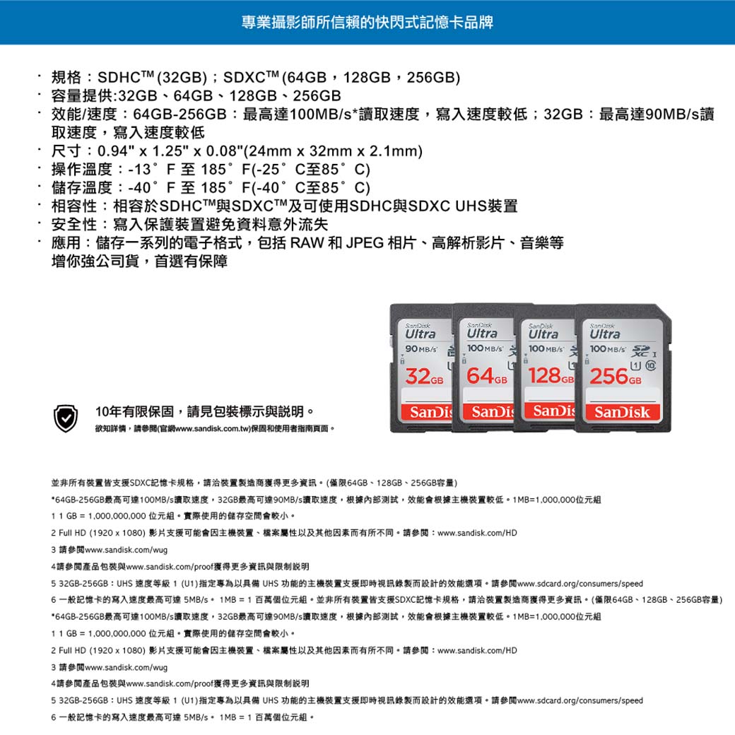 SanDisk Ultra SDXC UHS-I 64GB 記憶卡100MB/s (公司貨) - PChome 24h購物