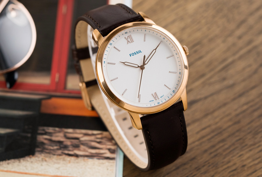 FOSSIL】Minimalist 簡約紳士真皮腕錶 