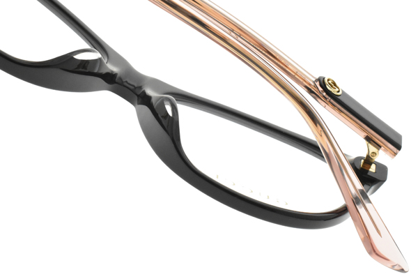 GUCCI 光學眼鏡造型圓框款(黑-透粉 
