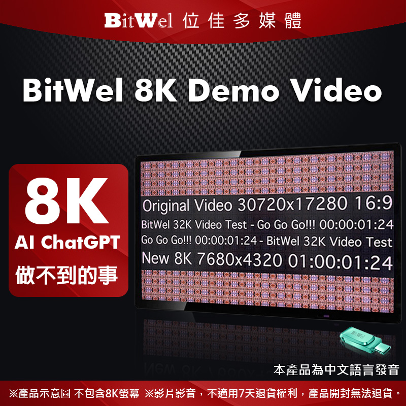 AI ChatGPT 做不到的事 BitWel 8K Demo Video ! 世界唯一 ! 世界的第一個 !