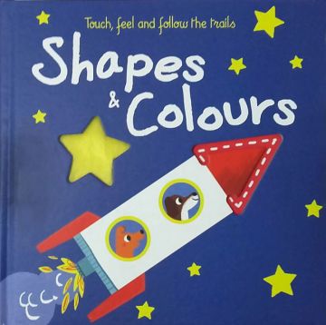 SHAPES AND COLORS: TOUCH, FEEL AND FOLLOW THE TRAILS  觸摸軌道書：顏色與形狀（厚頁書）（外文書）
