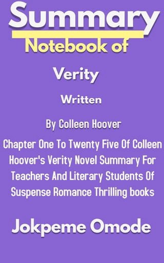 Summary Notebook Of Verity Written By Colleen Hoover(Kobo/電子書)