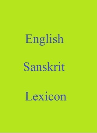 English Sanskrit Lexicon(Kobo/電子書)