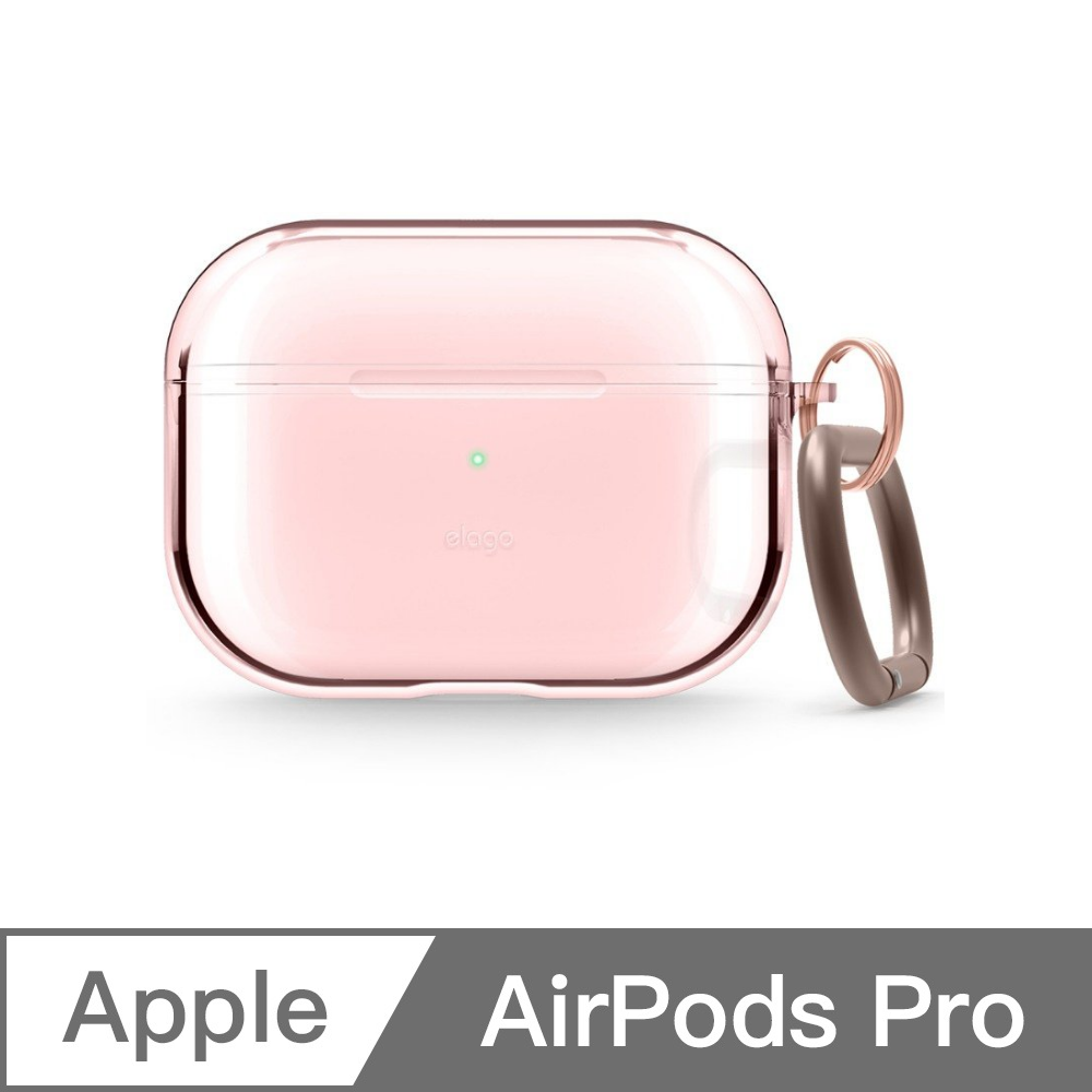 elago AirPods PRO 透明矽膠保護套 粉色