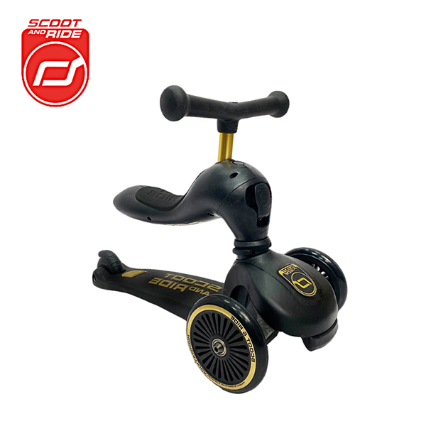 奧地利 Scoot & Ride - Kick1 Cool飛滑步車/滑板車-黑金